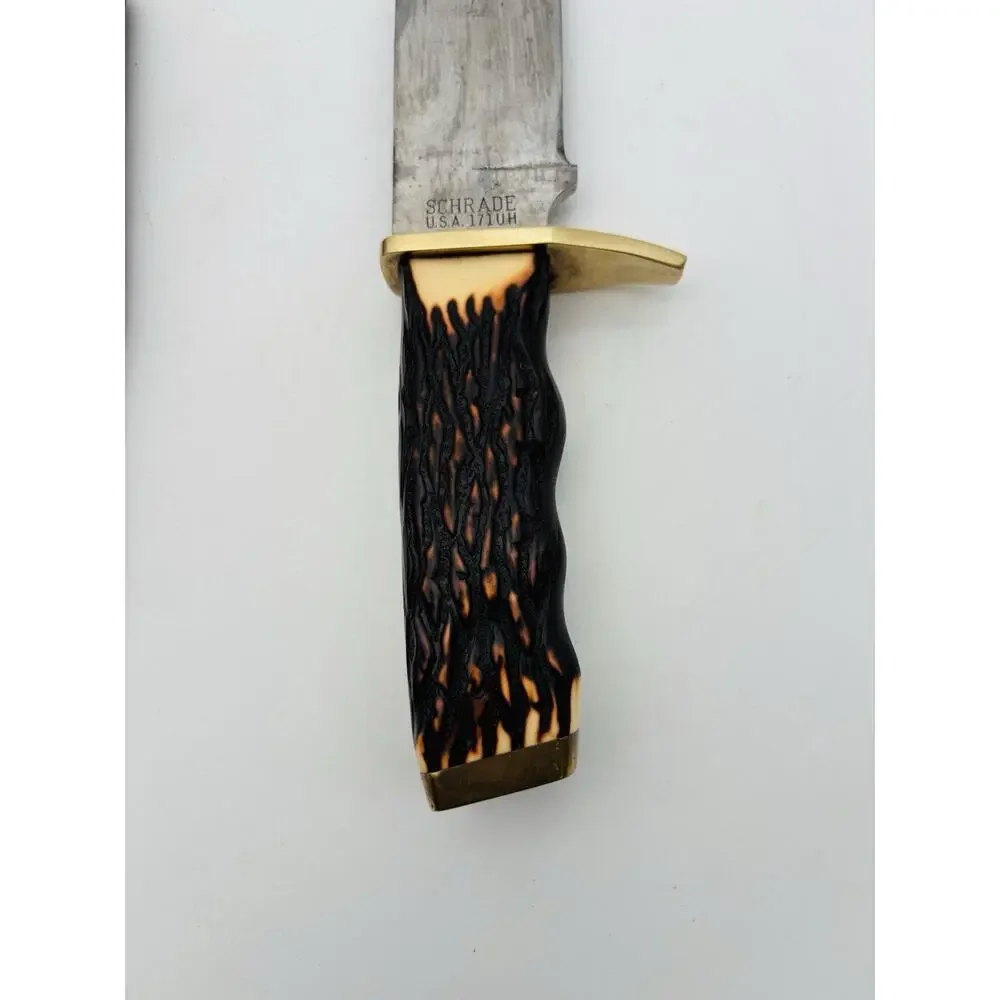 Vintage/RARE Schrade 171UH Fixed Blade Knife With Sheath Good Condition